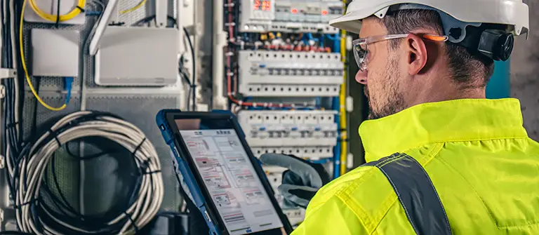 electrician testing an electrical installation